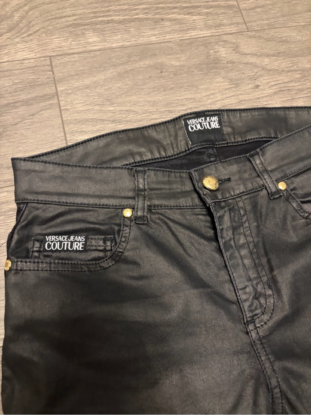 Versace black skinny Denim Jeans image 3